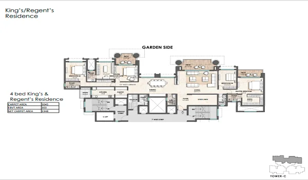 Lodha Azur 4 BHK Floor Plan